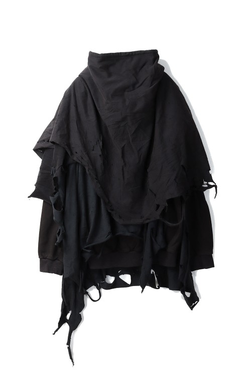 PHANTOM FRAYED HOODIE - BLACK (25AW34CS397) | セレクトショップ