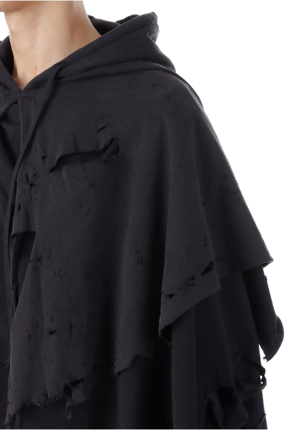 PHANTOM FRAYED HOODIE - BLACK (25AW34CS397) | セレクトショップ