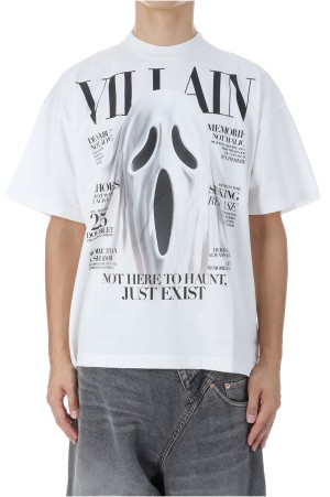 VILLAIN COVER PRINT T-SHIRT - WHITE (25AW48CS411)