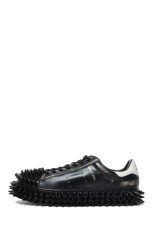 SPIKY LEATHER SNEAKER - BLACK (25AW76FT63)