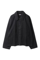 HERRINGBONE ZIP JACKET - BLACK (25AW_21_1007AWJK06)
