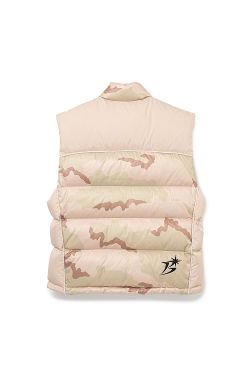 ベスト BACK CHANNEL SIBLE CAMO DOWN VEST B Logo Down Vest - Camo | セレクトショップ｜DeepInsideinc.com Store
