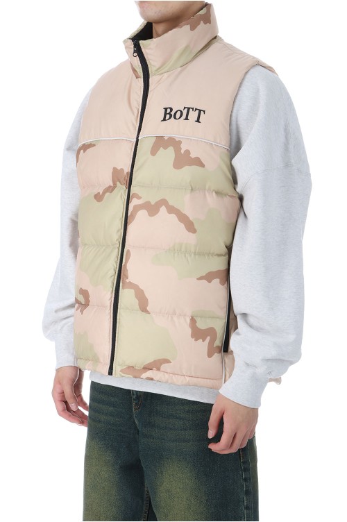 B Logo Down Vest - Camo | セレクトショップ｜DeepInsideinc.com Store