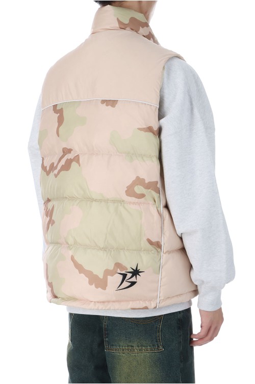 B Logo Down Vest - Camo | セレクトショップ｜DeepInsideinc.com Store