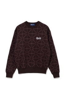 Sparkle Stitched Crewneck - Brown
