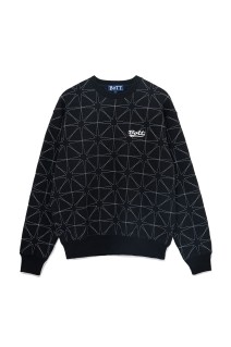 Sparkle Stitched Crewneck - Black