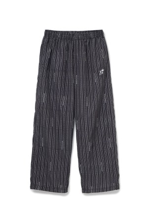 Lightweight Striped Track Pant - Black