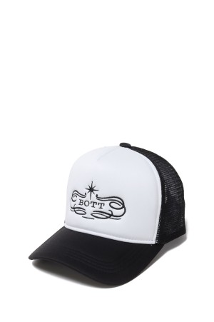 Luxe Logo Mesh-back 5-Panel Cap - Black