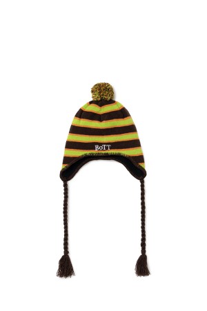 Tassel Pom Beanie - Brown
