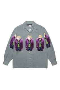 THE DARK KNIGHT TRILOGY / L/S HAWAIIAN SHIRT ( TYPE-1 ) / GRAY (TDKT-WM-HI06)