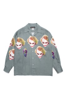 THE DARK KNIGHT TRILOGY / L/S HAWAIIAN SHIRT ( TYPE-2 ) / BLACK (TDKT-WM-HI07)