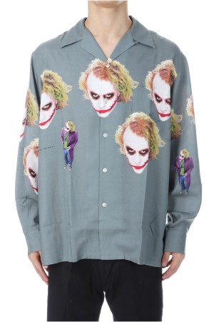 THE DARK KNIGHT TRILOGY / L/S HAWAIIAN SHIRT ( TYPE-2 ) / GRAY (TDKT-WM-HI07)