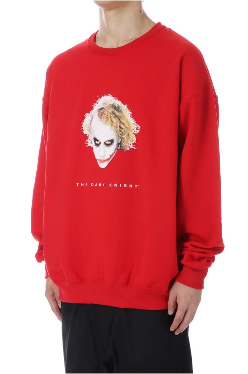 THE DARK KNIGHT TRILOGY / CREW NECK SWEAT SHIRT ( TYPE-2 ) / RED
