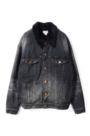 Boa Lining Denim Jacket - BLACK (G15BL048)