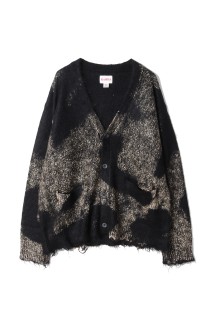 Distressed Mohair Cardigan - BLACK (G15CD063)