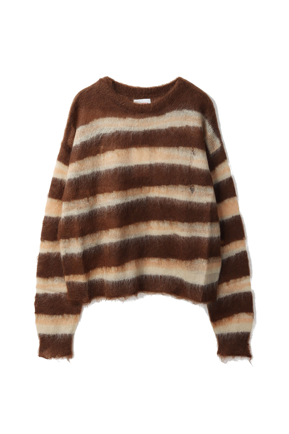Distressed Border Mohair Sweater - BROWN (G15PO071) | セレクト