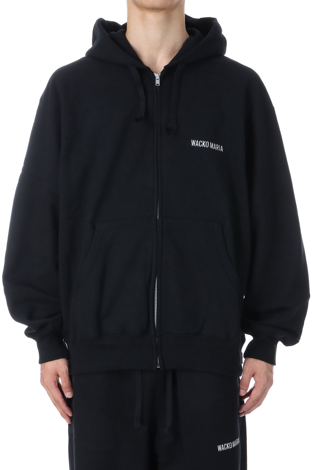 黒L【WACKOMARIA】FULL ZIP SWEAT／新品タグ付／送料込 HEAVY WEIGHT FULL ZIP HOODED SWEAT SHIRT / BLACK (25FWE-WMC-SS01