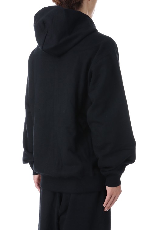 HEAVY WEIGHT FULL ZIP HOODED SWEAT SHIRT / BLACK (25FWE-WMC-SS01