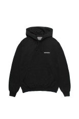 HEAVY WEIGHT PULLOVER HOODED SWEAT SHIRT / BLACK (25FWE-WMC-SS02)