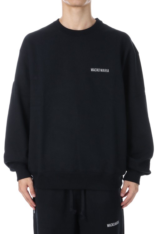 HEAVY WEIGHT CREW NECK SWEAT SHIRT / BLACK (25FWE-WMC-SS03
