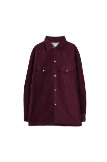 WESTERN CORDUROY SHIRT / BURGUNDY