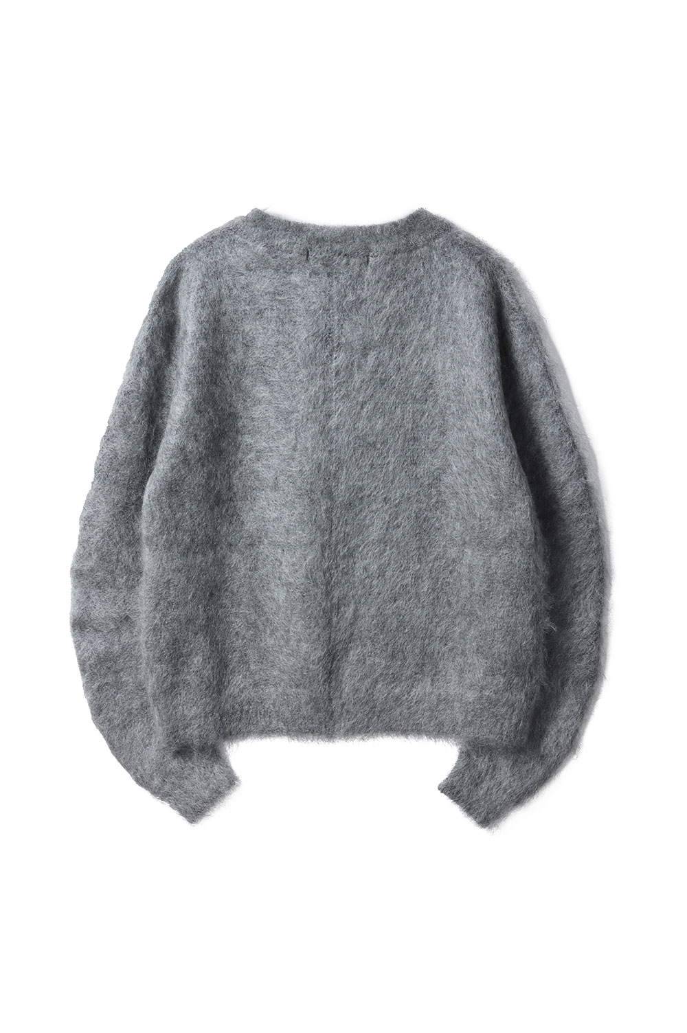 BRUSHED MOHAIR V-NECK SWEATER - LIGHT GREY (NF252K02) | セレクト