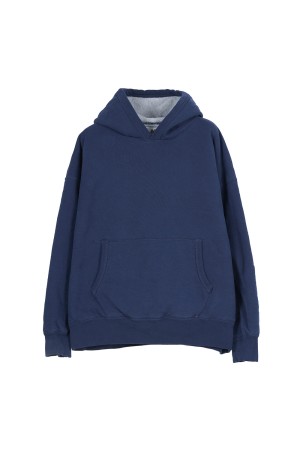 SWEAT HOODED W-FACE WASH / NAVY