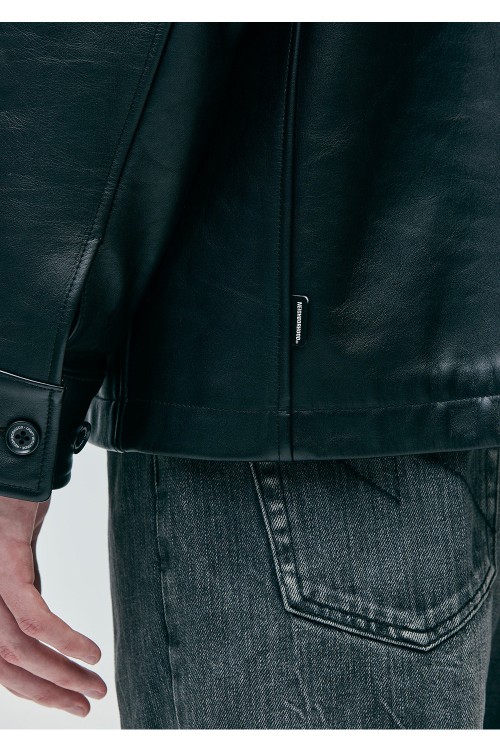 LEATHER CAR COAT / BLACK (252SZNH-JKM06) | セレクトショップ