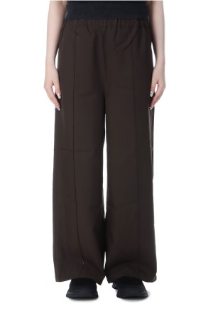 Pintuck Wide Pants - BROWN (62520730)