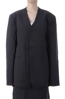 Collarless Over Jacket - CHARCOAL GRAY (62520106)