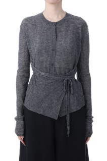 Wool Cachecoeur Cardigan - CHARCOAL GRAY (62520502)
