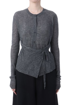 Wool Cachecoeur Cardigan - CHARCOAL GRAY (62520502)