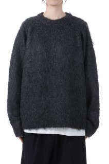 Brashed Knit Pullover - CHARCOAL GRAY (62520523)