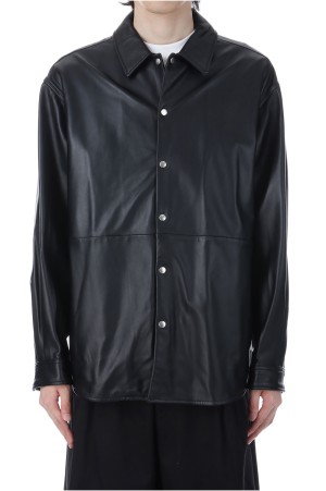 LEATHER SHIRTS JACKET - BLACK (253-60407)