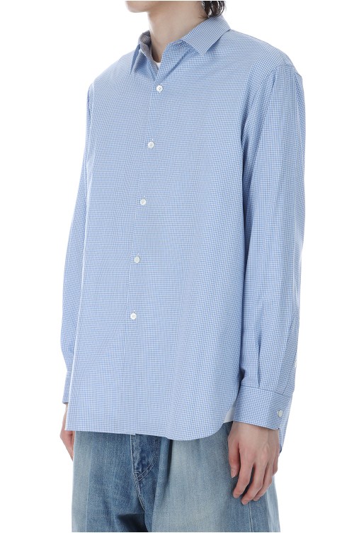CANCLINI FRENCH FRONT L/S SHIRTS - BLUE (253-60301) | セレクト