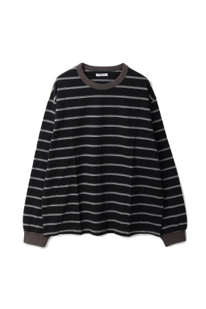 ORIGINAL BORDER L/S T-SHIRTS - BLACK (253-60104)
