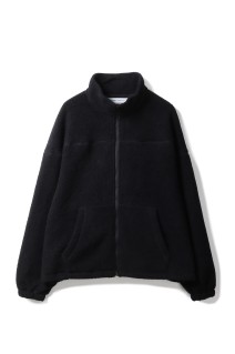 WOOL FLEECE DERBY JACKET - BLACK (253-60108)