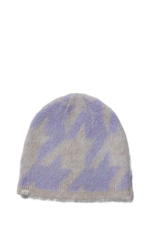 Houndstooth Mohair Beanie / Pink (003342807)