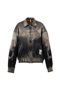 COLLARED SOUVENIR JACKET - BLACK (J15BL142)