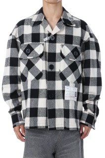 AMATEUR SEWN CHECK SHIRTS - WHITE (A15SH086)