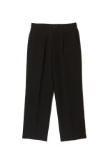 WIDE TAPERED EASY SLACKS - BLACK (PT06-095)