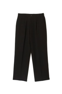WIDE TAPERED EASY SLACKS - BLACK (PT06-095)