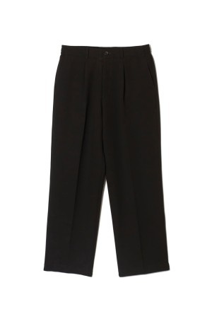 WIDE TAPERED EASY SLACKS - BLACK (PT06-095)