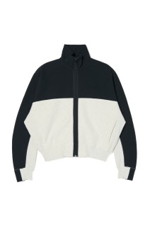 HIGHNECK ZIP UP SWEATSHIRT - OATMEAL (C8-C129)
