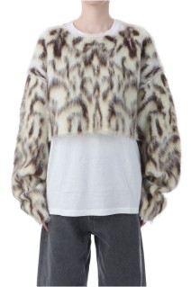 Wide Knit Top and Scarf - WHITE (0125030508)