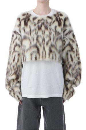 Wide Knit Top and Scarf - WHITE (0125030508)