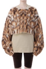 Wide Knit Top and Scarf - BROWN (0125030508)