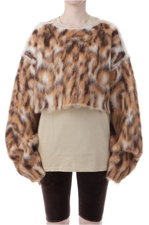 Wide Knit Top and Scarf - BROWN (0125030508) | セレクトショップ