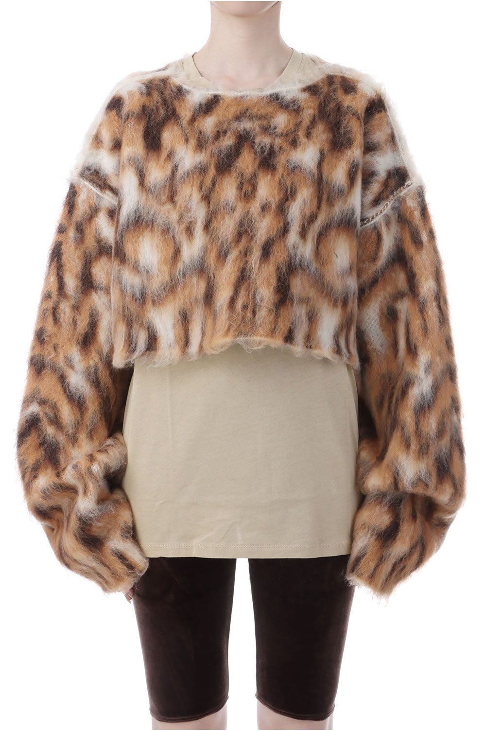 Wide Knit Top and Scarf - BROWN (0125030508) | セレクトショップ