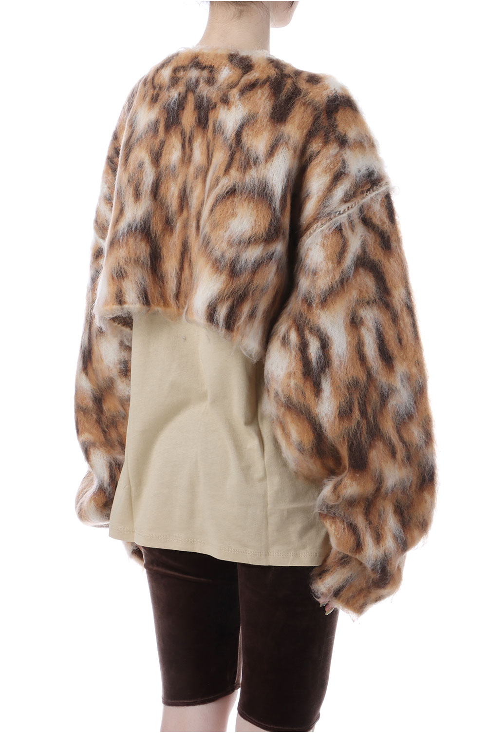 【美品】perverze BLEND BOLDER TOP & SCARF Wide Knit Top and Scarf - BROWN (0125030508) | セレクトショップ